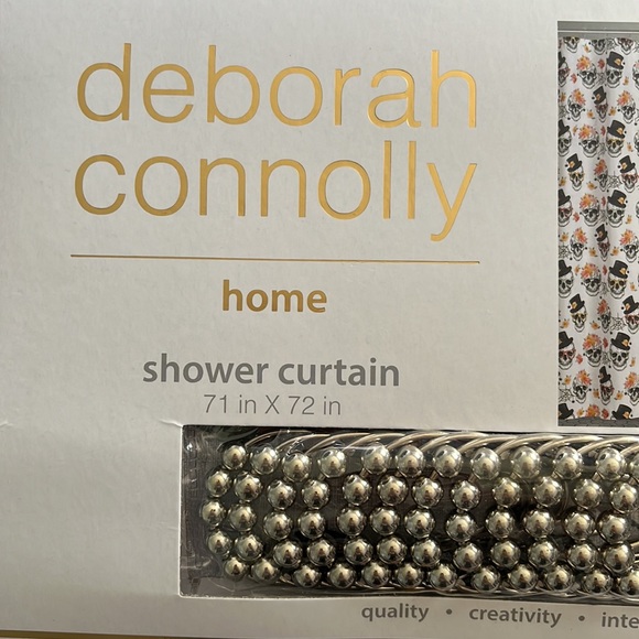 Deborah Connolly home shower curtain Halloween themed 71 in x 72 in - Picture 3 of 8